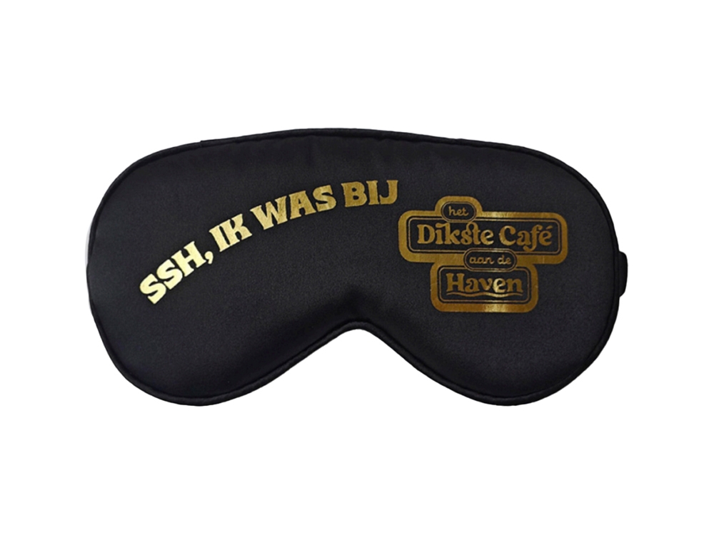 Slaapmasker met opbergtasje Zwart
