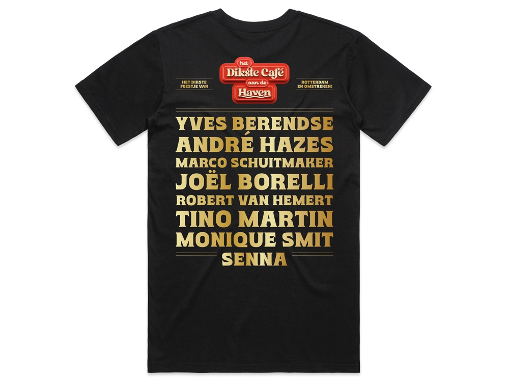 Line-up T-shirt Zwart
